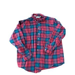 L.L. Bean Women's Plaid Flannel Shirt - Size 14